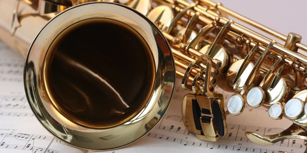 Saxophone and sheet music